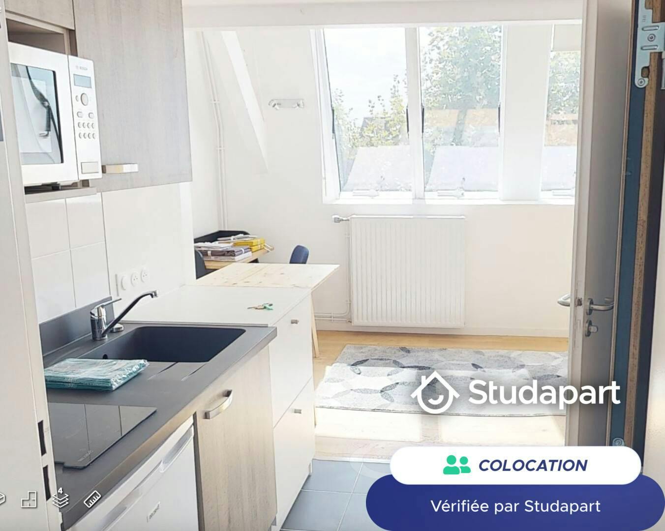 Private room for rent on Boulevard de la Prairie au Duc, Nantes - Vue 3