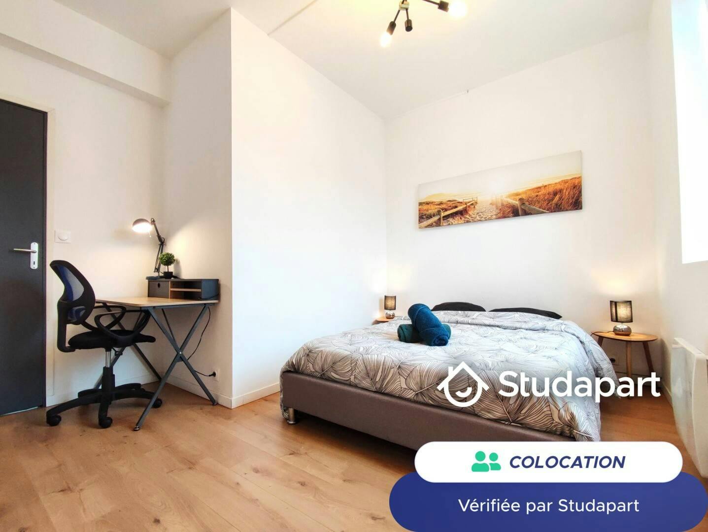 Chambre privée à louer pour 430 €/mois à Marcq-en-Barœul, Rue Delcourt