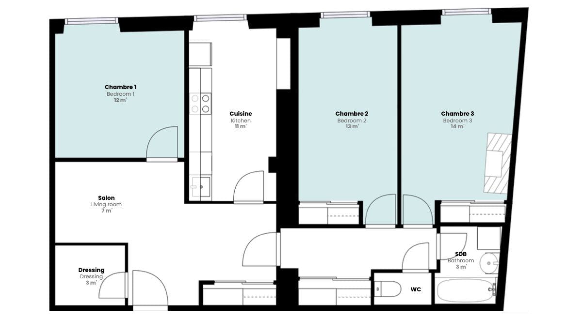 Single room Lyon, 1 bed, 13m² — photo 9