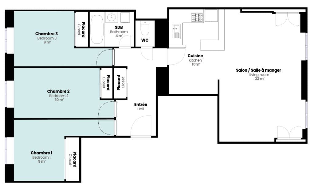 Single room Lyon, 1 bed, 9m² — photo 5
