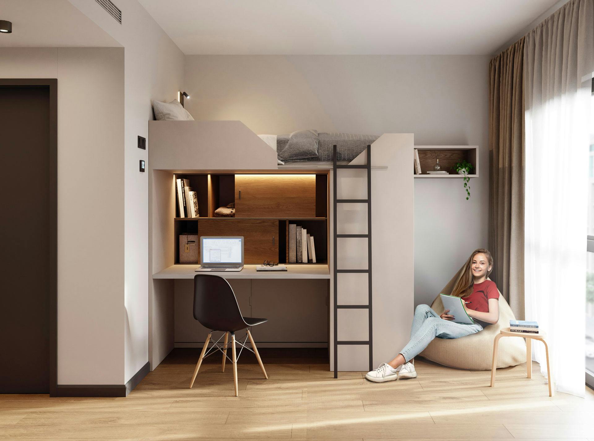 Studio for rent for €1,640 per month in Barcelona, Carrer del Perú