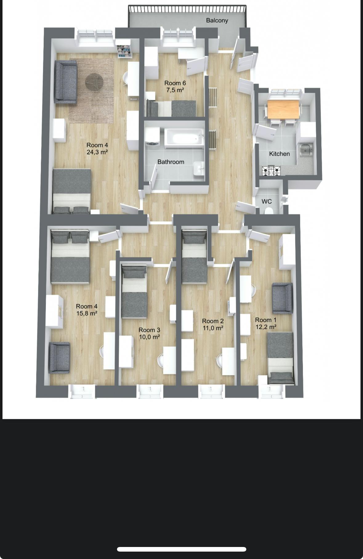 Single room Vienna, 1 bed, 14m² — photo 1