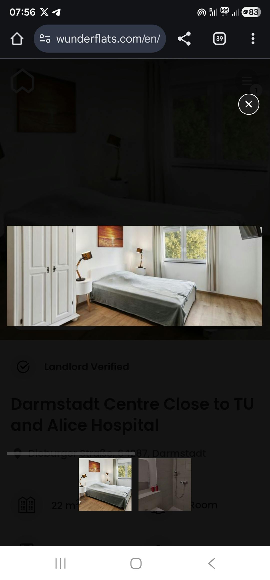 Studio te huur voor € 1.299 per maand in Darmstadt, Dieburger Straße