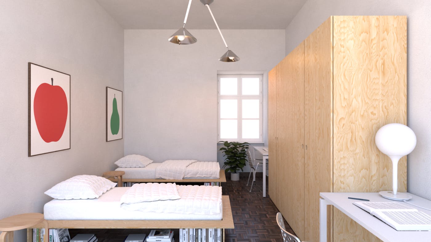 Delat rum att hyra för 310 € i månaden i Ljubljana, Rimska cesta