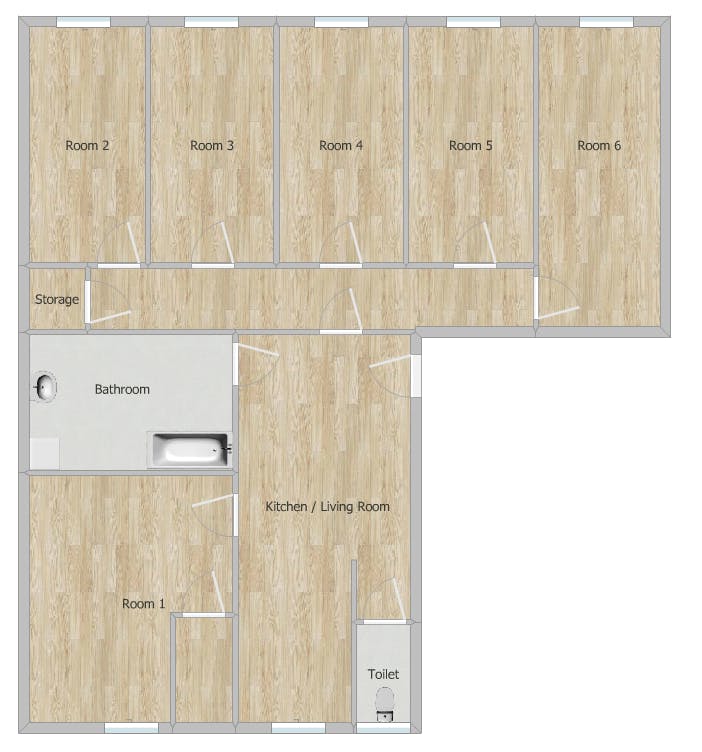 Double room Vienna, 1 bed, 9m² — photo 1