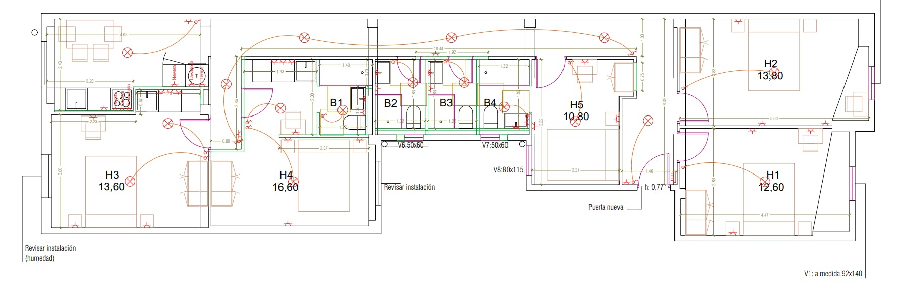 Single room Xirivella, 1 bed, 17m² — photo 1