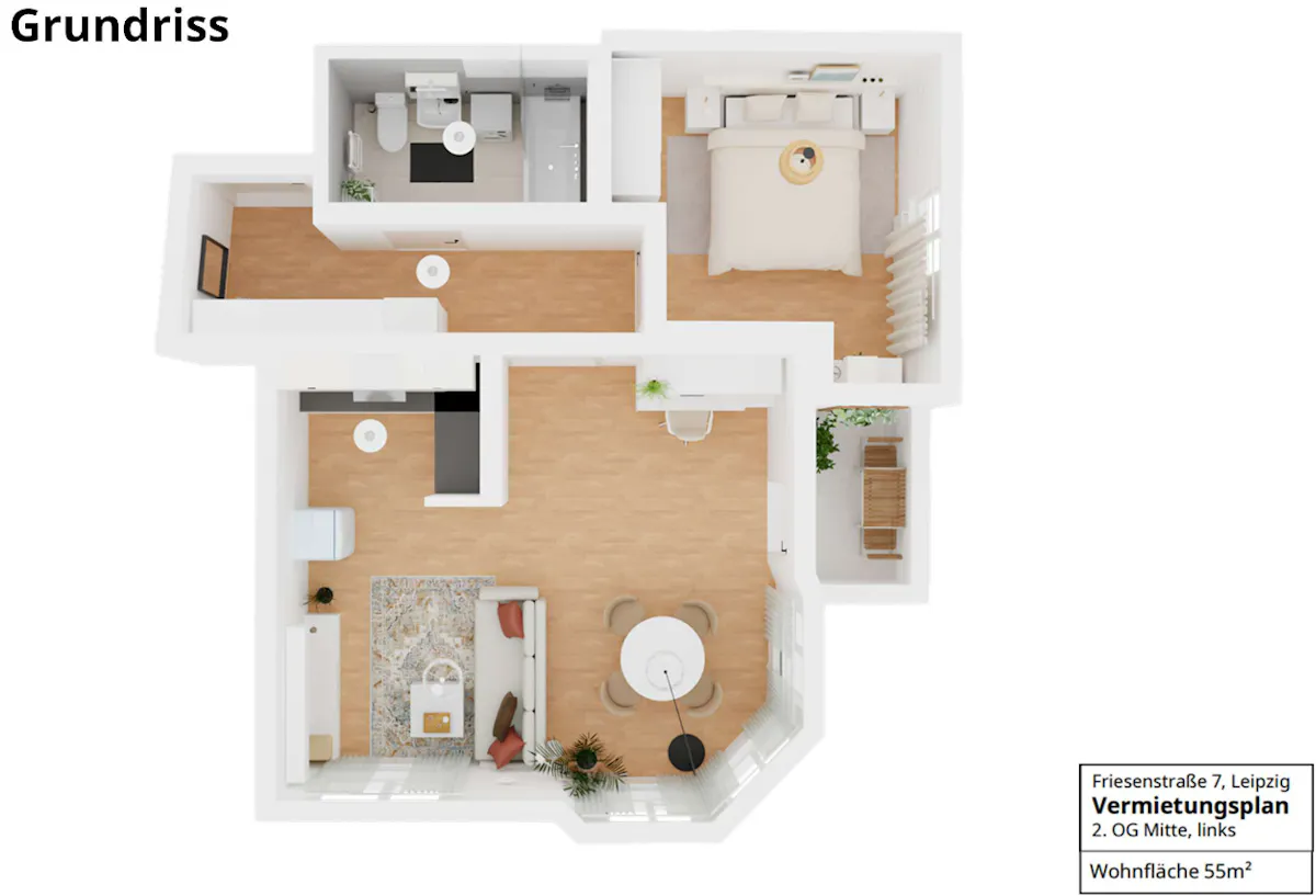 1-Bedroom Apartment in Friesenstraße, Leipzig (1704623) DOCUMENTATION