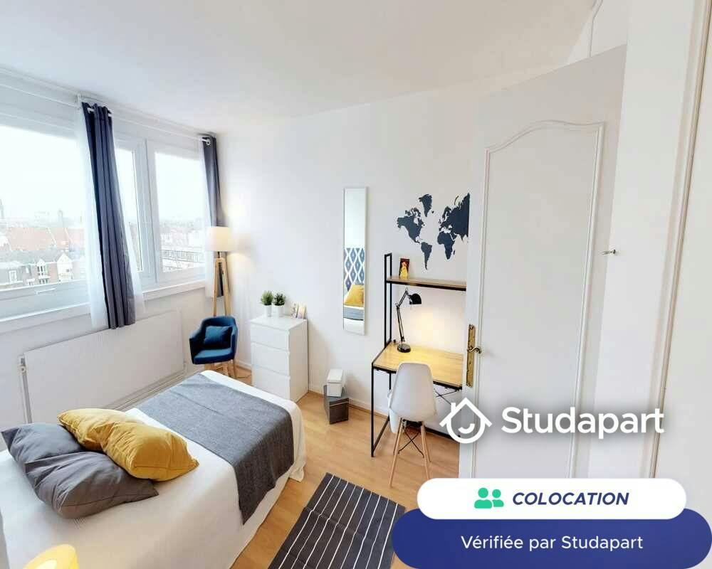 Private room for rent on Rue du Bazinghien, Lille - Vue 4
