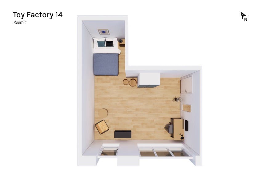 Single room Munich, 1 bed, 24m² — photo 4