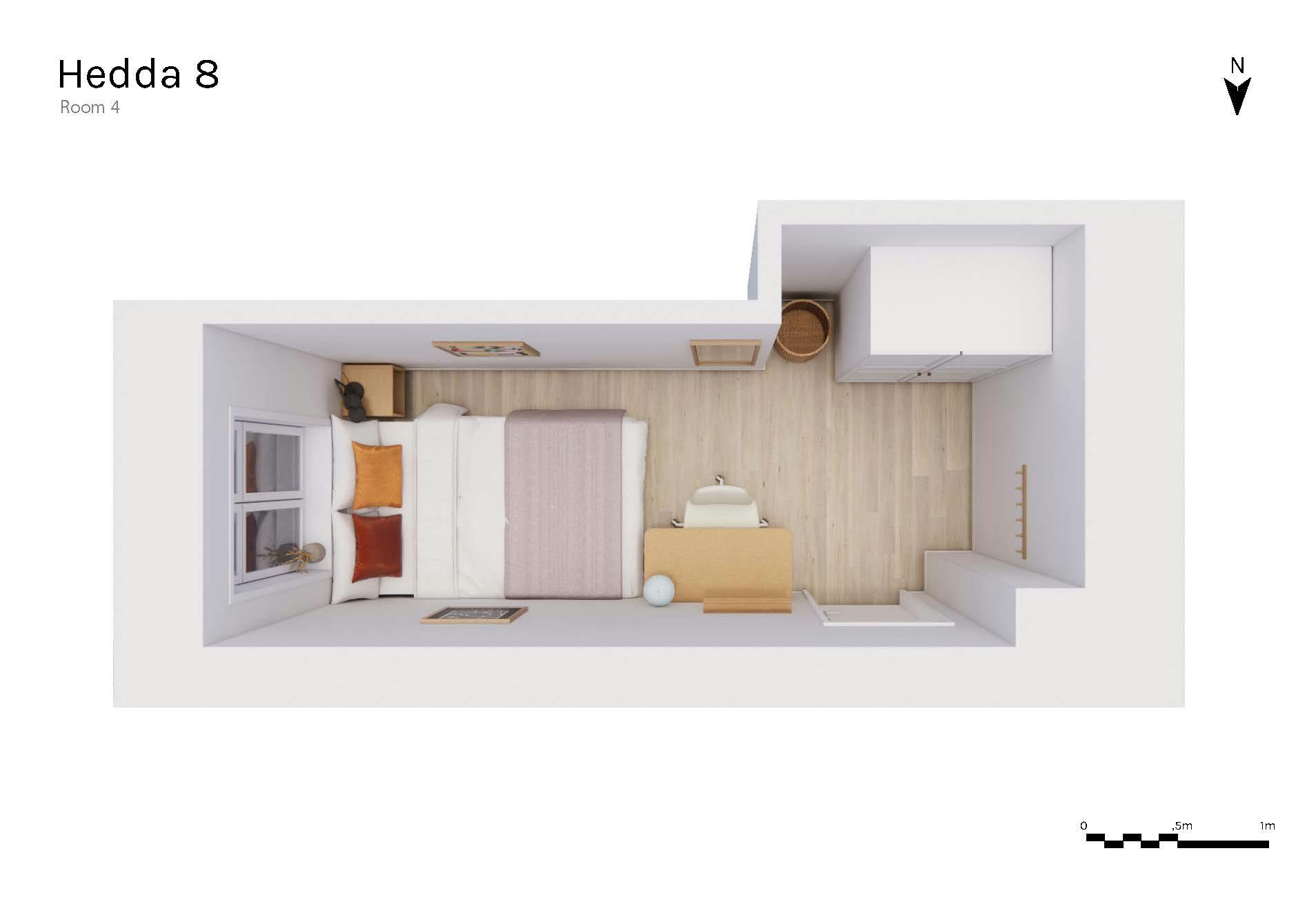 Single room Oslo, 1 bed, 8m² — photo 1