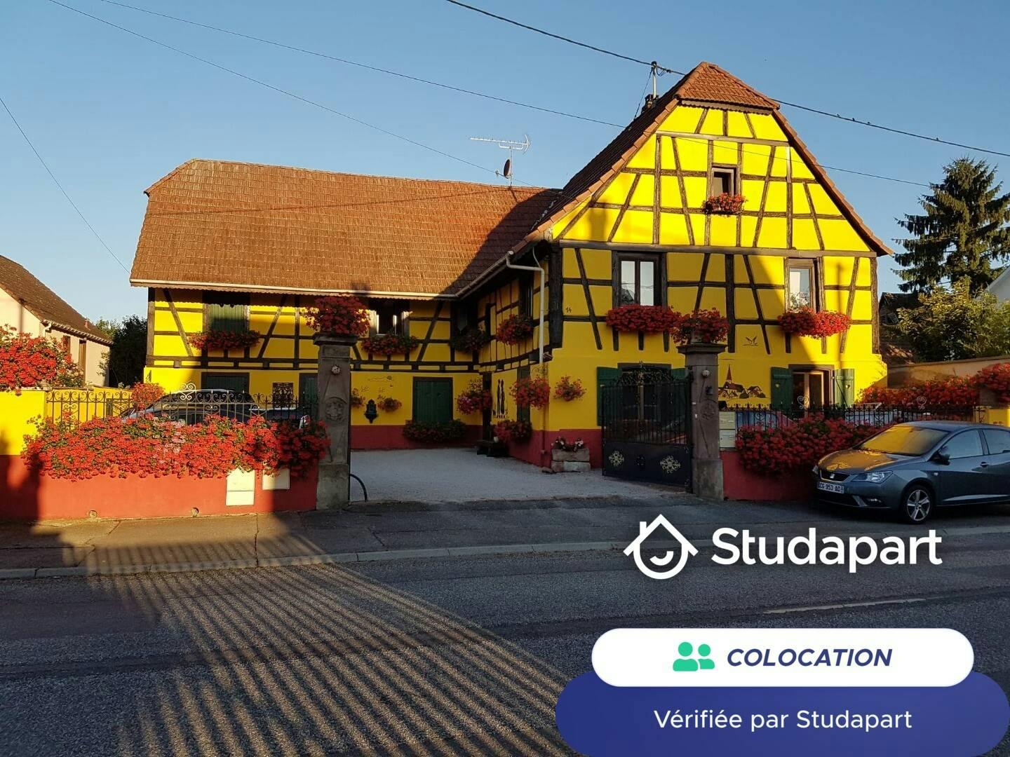 Habitación privada en alquiler por 460 € al mes en Andolsheim, Grand'Rue