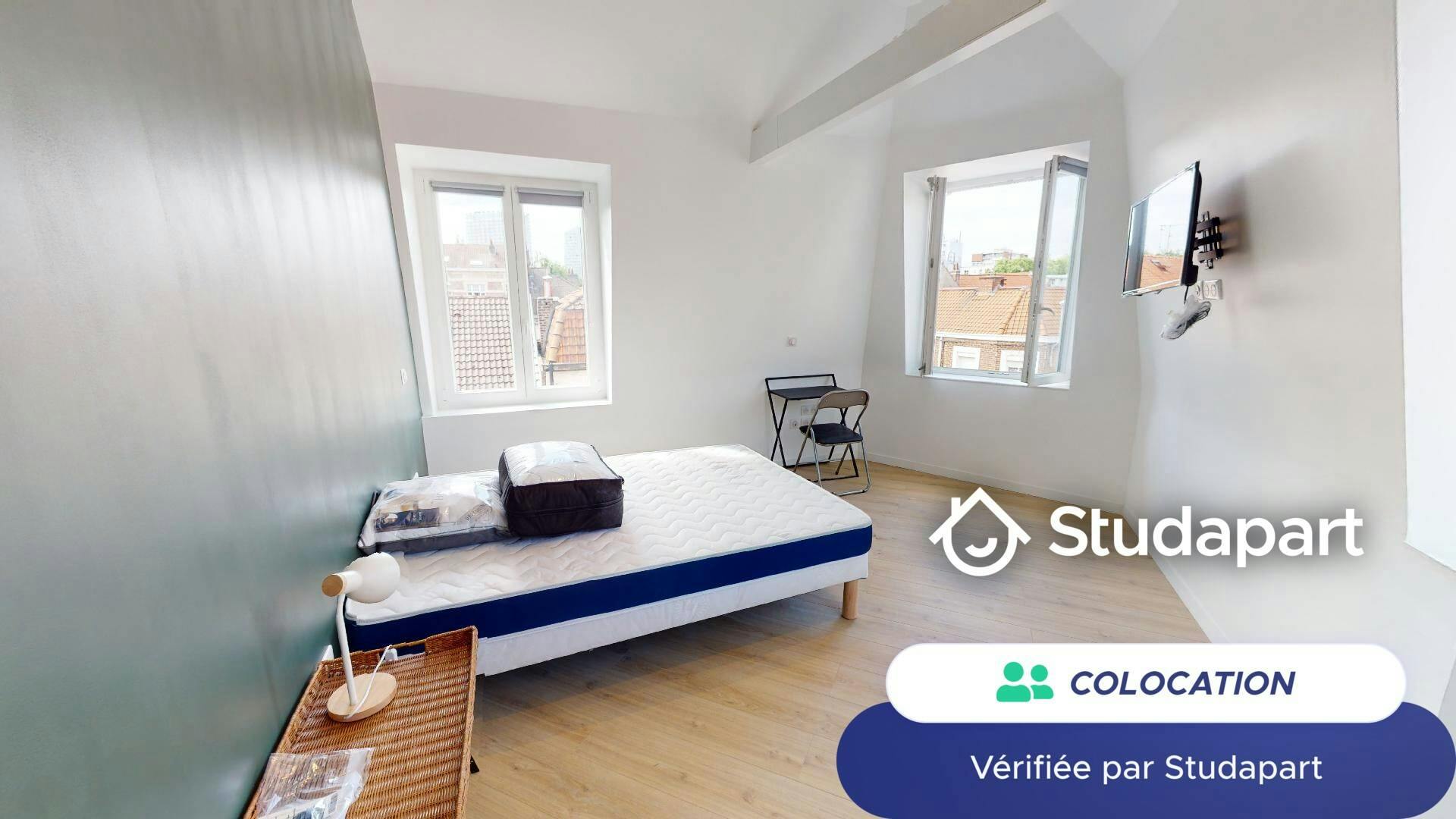 Private room for rent on Rue des Dondaines, Lille - Vue 4