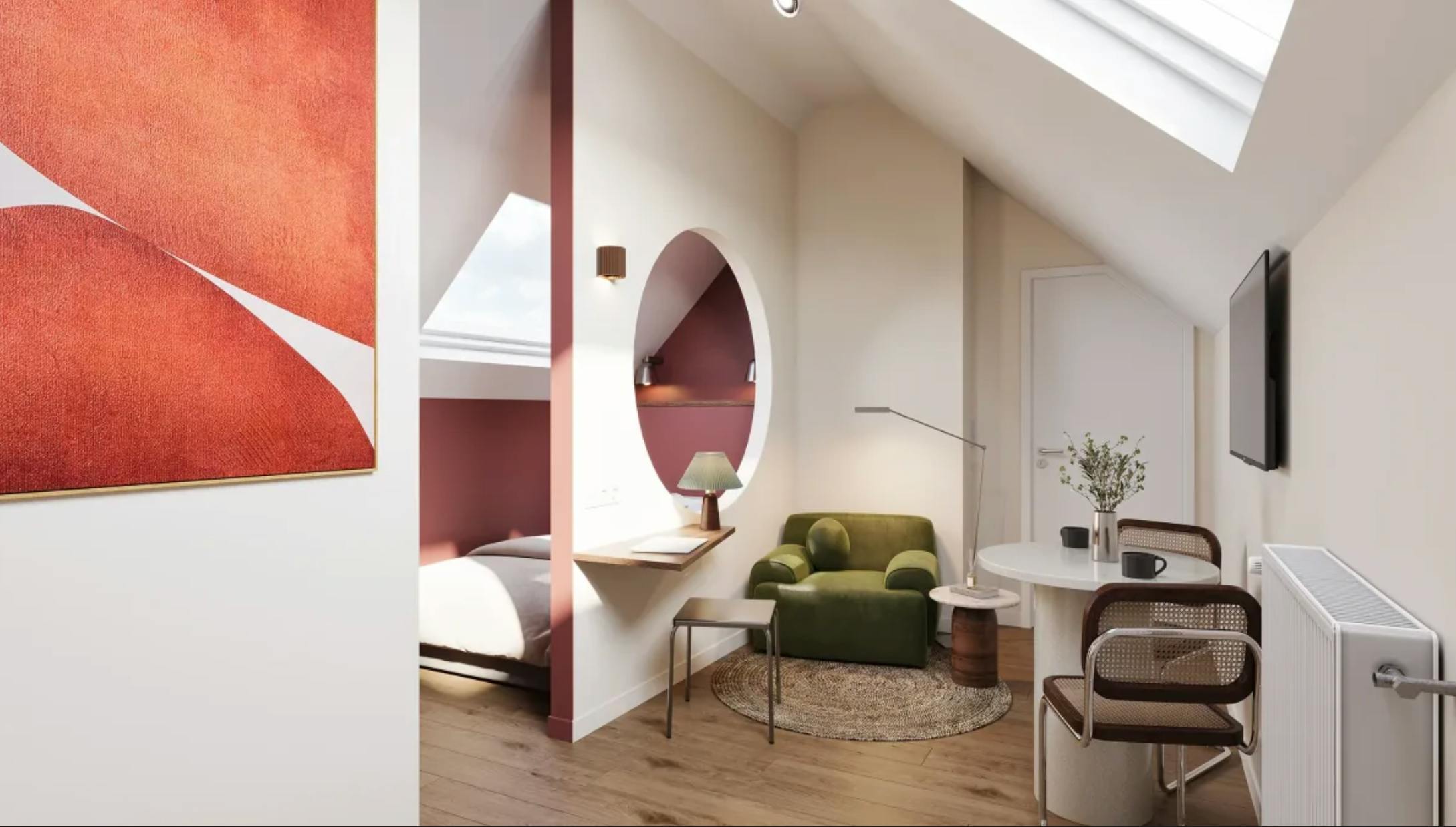 Studio à louer pour 950 €/mois à Brussels, Rue Bordiau