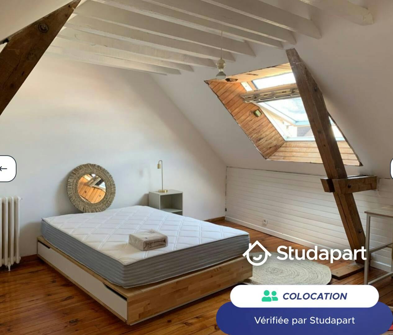 私人房间 正在以 €375 的月租出租，其位于 Saint-Quentin, Rue Paringault