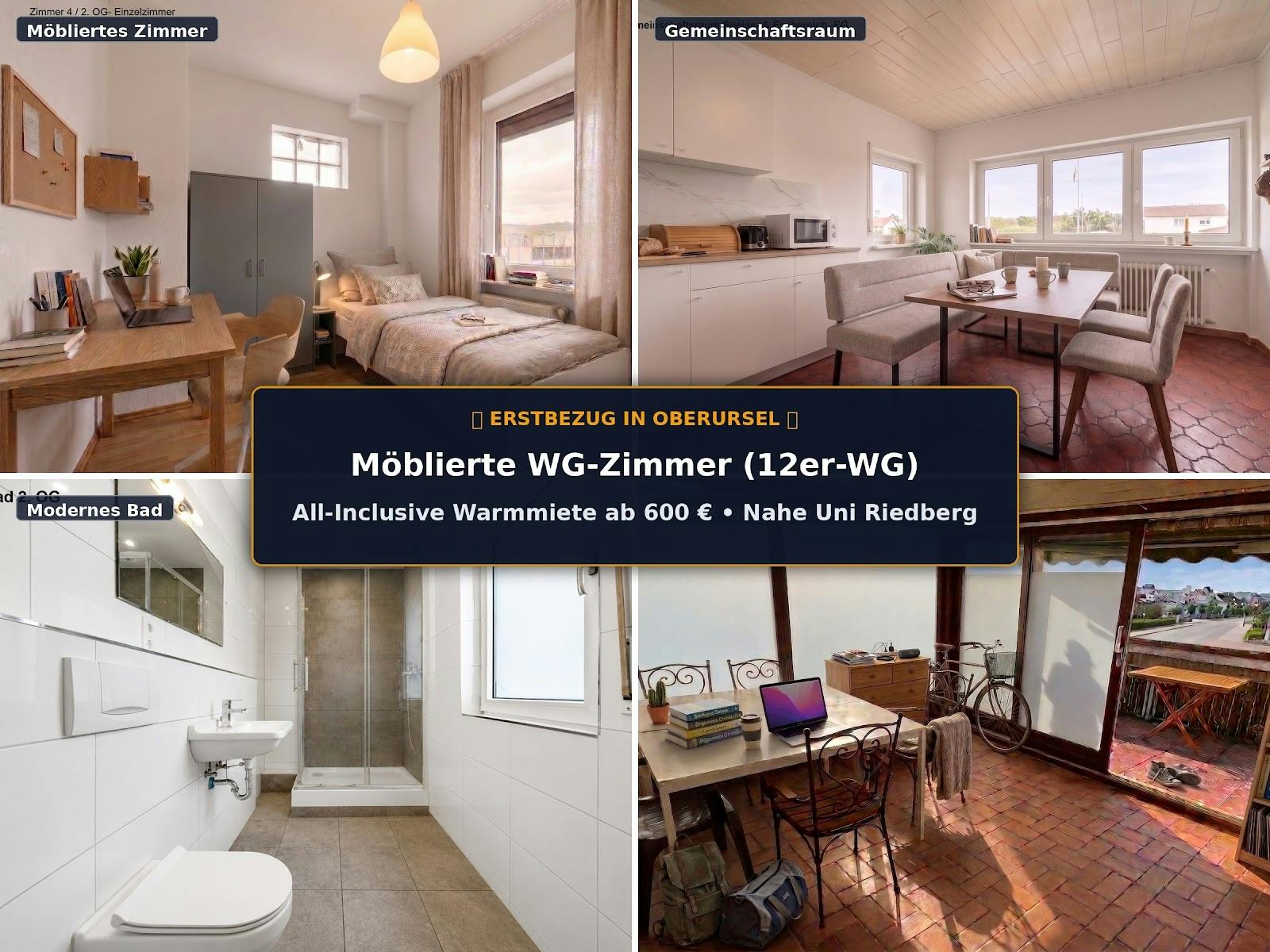 Privé kamer te huur voor € 600 per maand in Bommersheim, Homburger Landstraße