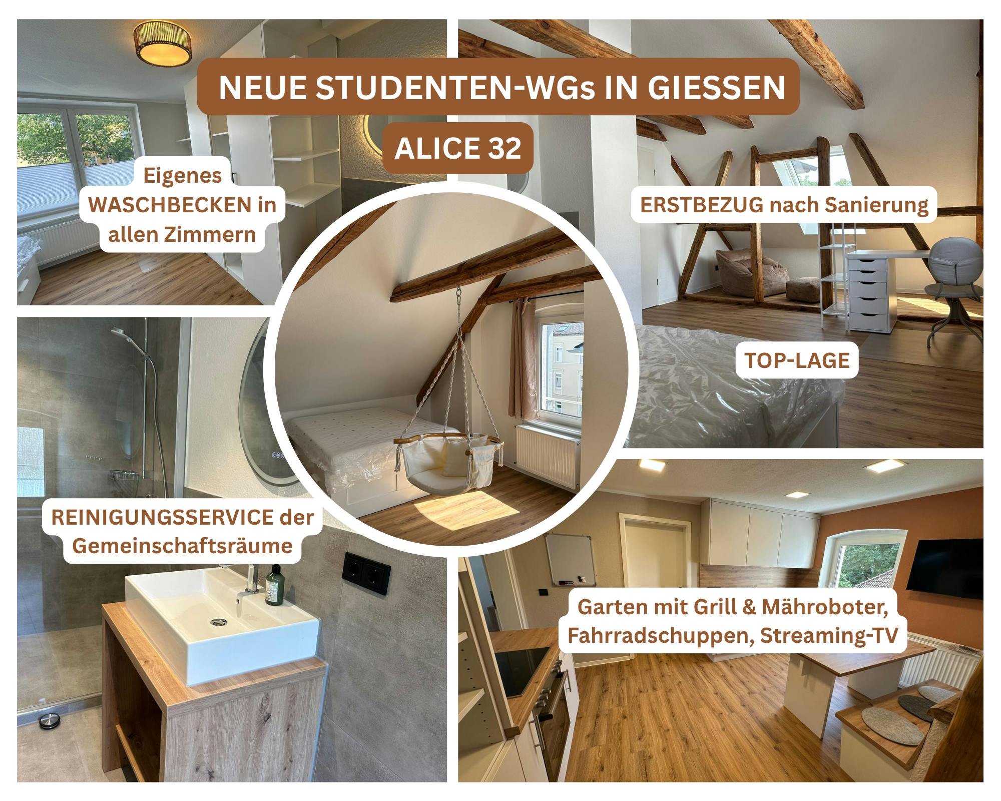 Chambre privée à louer pour 540 €/mois à Gießen, Alicenstraße