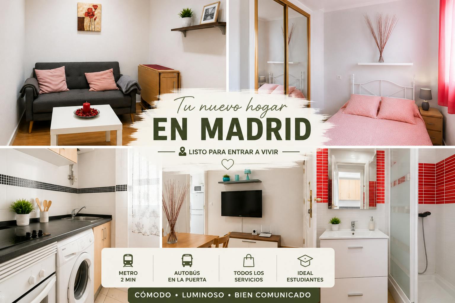 Apartament de închiriat pentru 969 EUR pe lună în Madrid, Calle de la Virgen